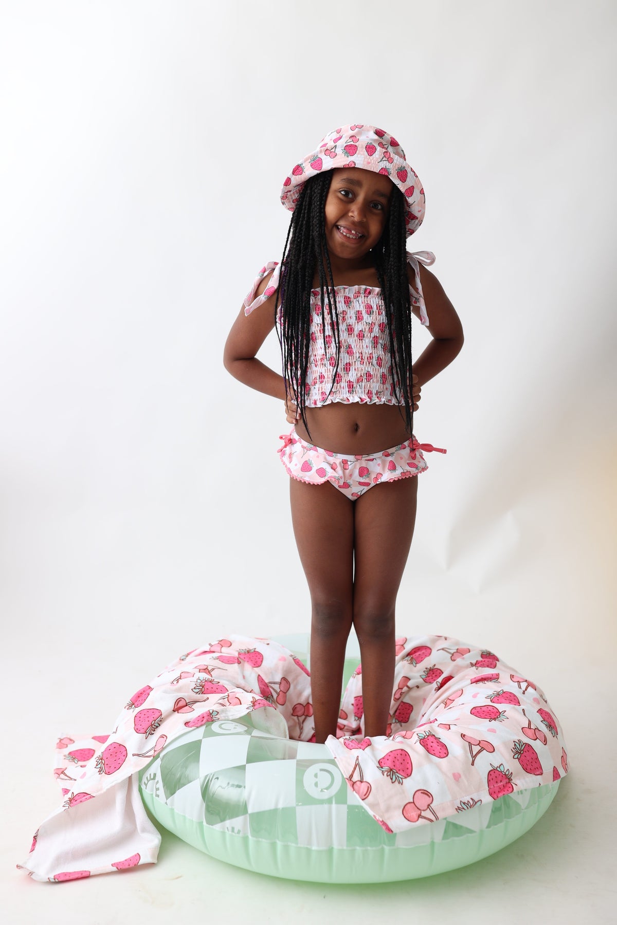 DREAM BIG LITTLE CO EXCLUSIVE BERRY BROOKLYN DREAM SMOCKED TANKINI TWO PIECE SWIM SUITEveretts Place