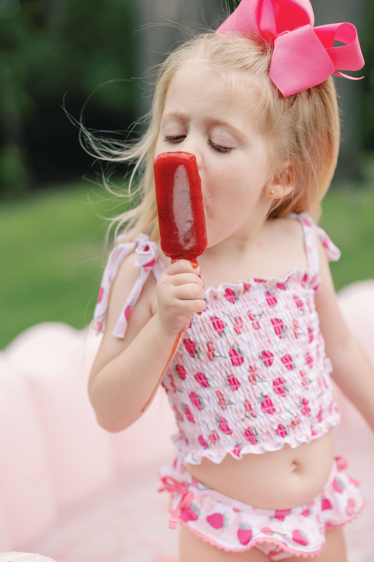 DREAM BIG LITTLE CO EXCLUSIVE BERRY BROOKLYN DREAM SMOCKED TANKINI TWO PIECE SWIM SUITEveretts Place