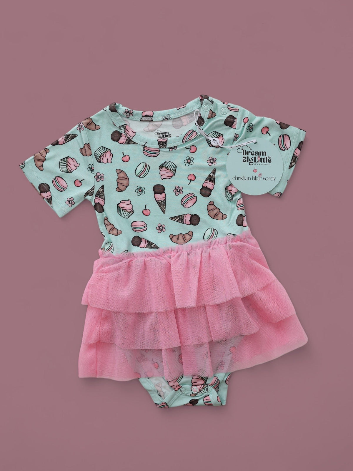 DREAM BIG LITTLE CO EXCLUSIVE BERRY CUTE BAKERY DREAM TUTU BODYSUIT DRESSEveretts Place