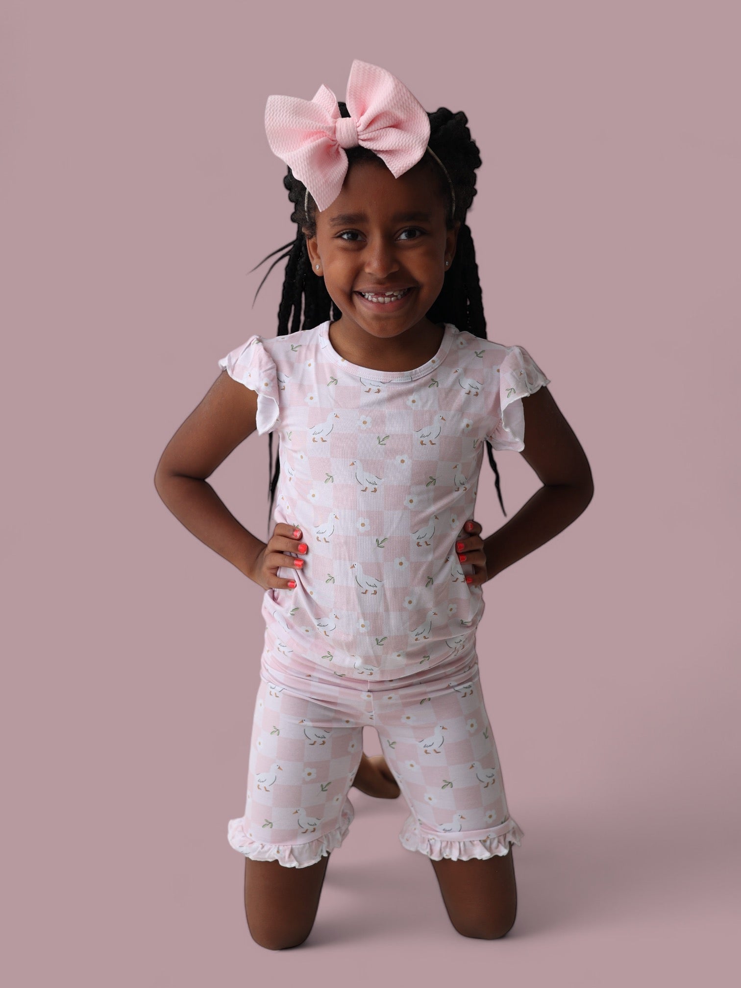 DREAM BIG LITTLE CO EXCLUSIVE DUCKS AND DAISIES DREAM RUFFLE SHORT SETEveretts Place