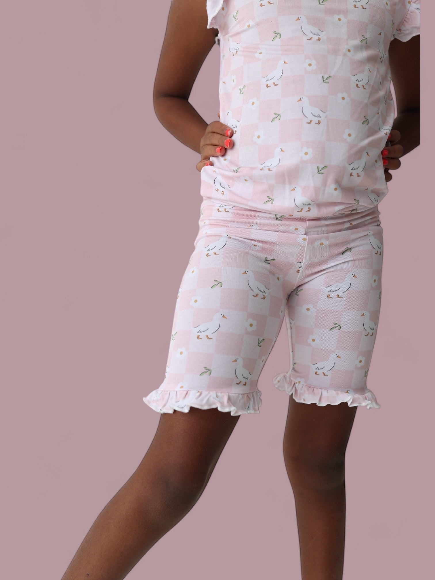 DREAM BIG LITTLE CO EXCLUSIVE DUCKS AND DAISIES DREAM RUFFLE SHORT SETEveretts Place