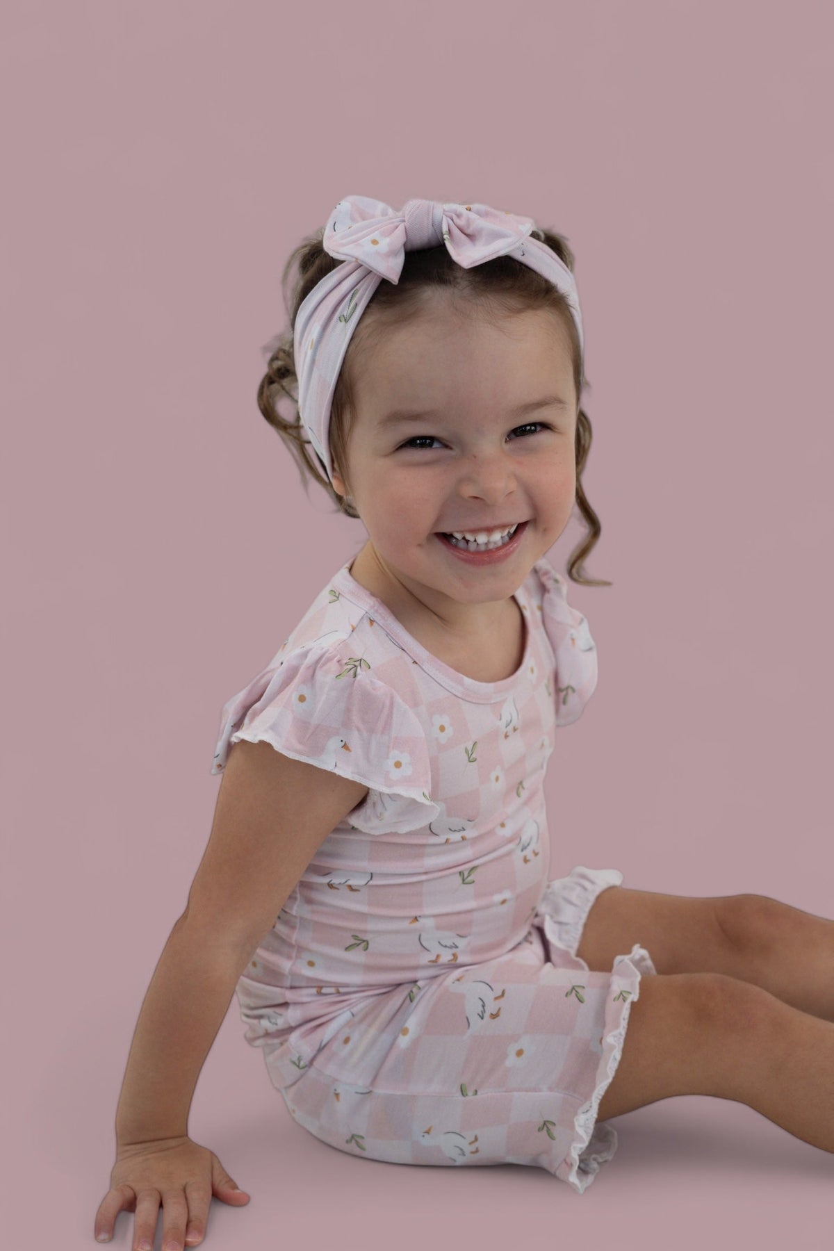 DREAM BIG LITTLE CO EXCLUSIVE DUCKS AND DAISIES DREAM RUFFLE SHORT SETEveretts Place