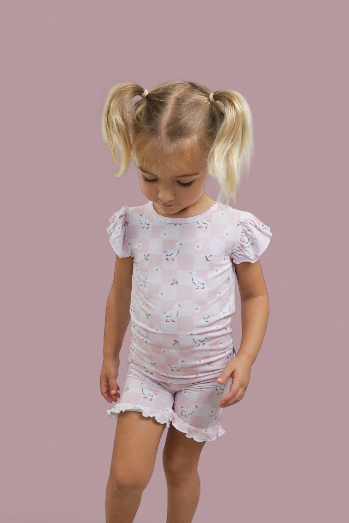 DREAM BIG LITTLE CO EXCLUSIVE DUCKS AND DAISIES DREAM RUFFLE SHORT SETEveretts Place