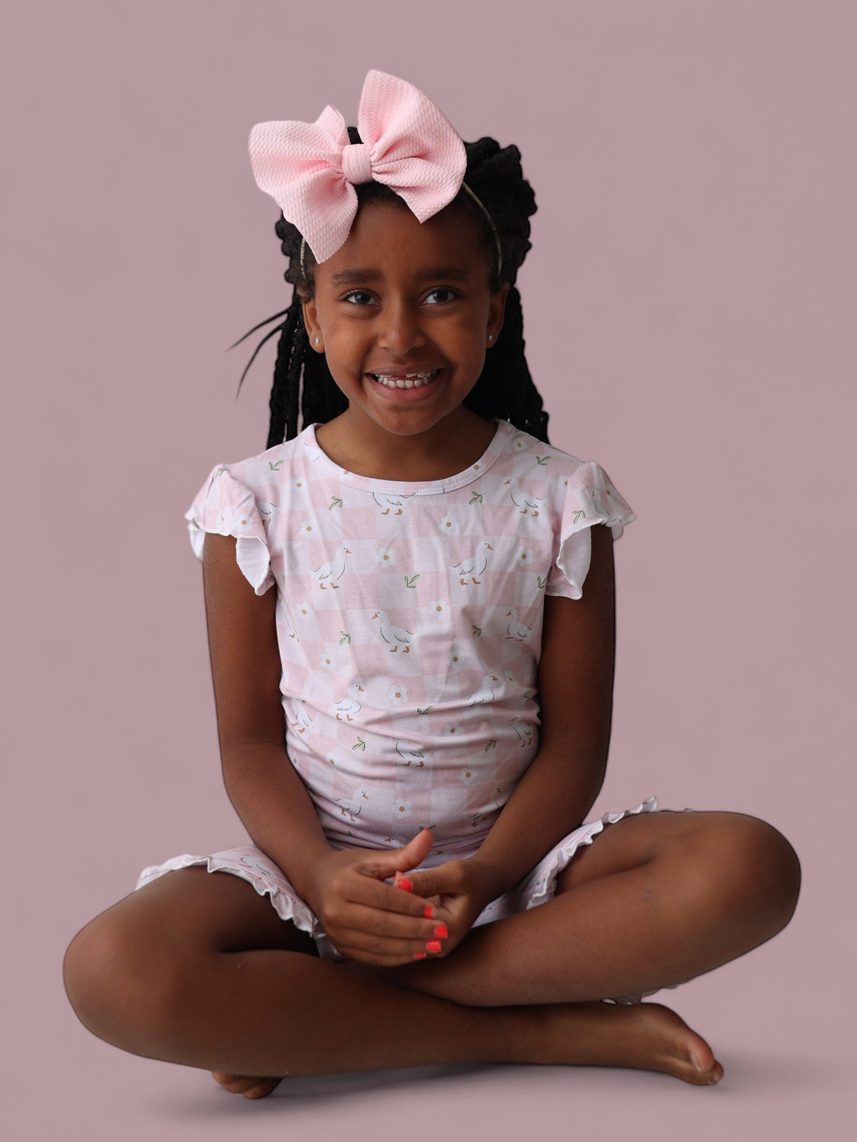 DREAM BIG LITTLE CO EXCLUSIVE DUCKS AND DAISIES DREAM RUFFLE SHORT SETEveretts Place