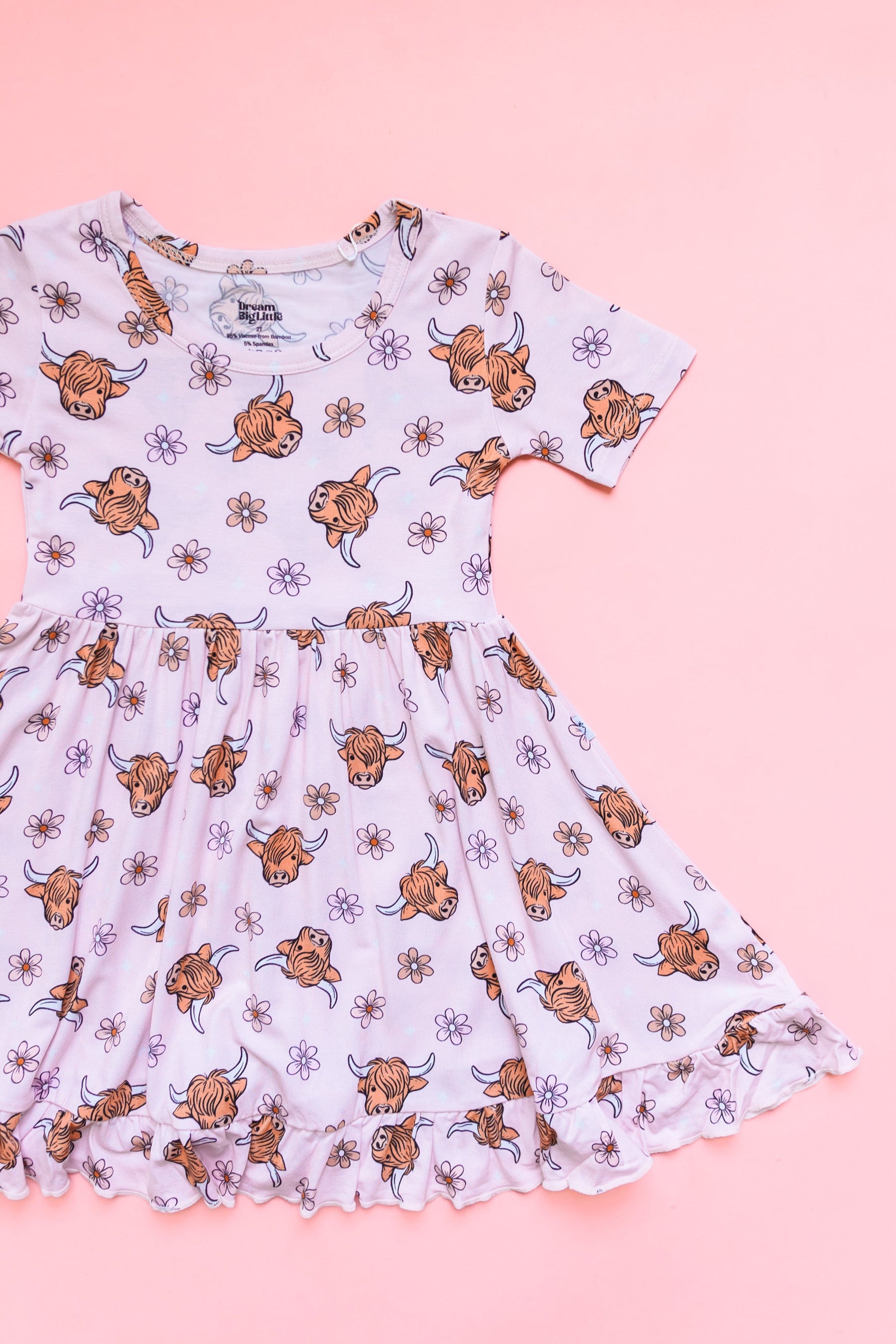 DREAM BIG LITTLE CO EXCLUSIVE HIGHLAND CUTIE DREAM RUFFLE DRESSEveretts Place