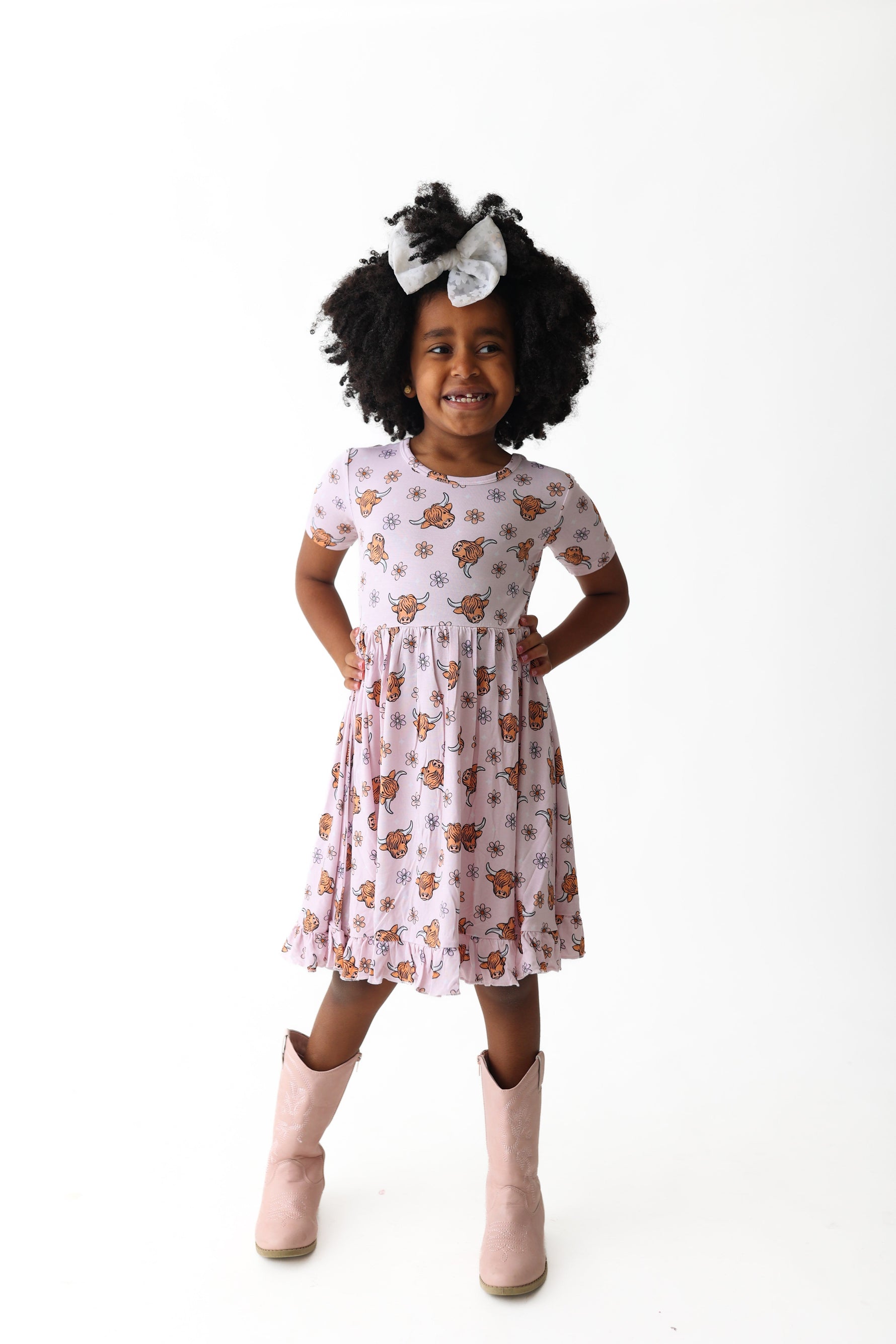 DREAM BIG LITTLE CO EXCLUSIVE HIGHLAND CUTIE DREAM RUFFLE DRESSEveretts Place