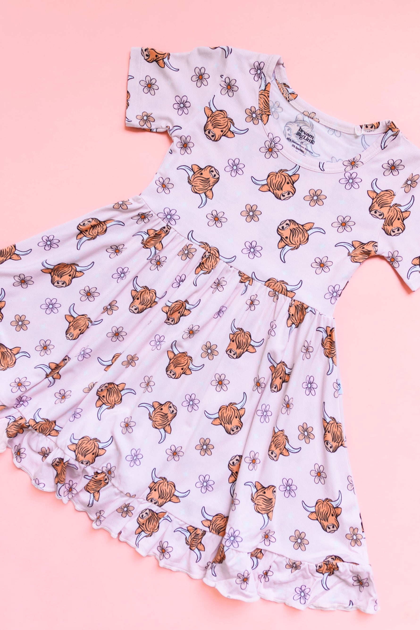 DREAM BIG LITTLE CO EXCLUSIVE HIGHLAND CUTIE DREAM RUFFLE DRESSEveretts Place
