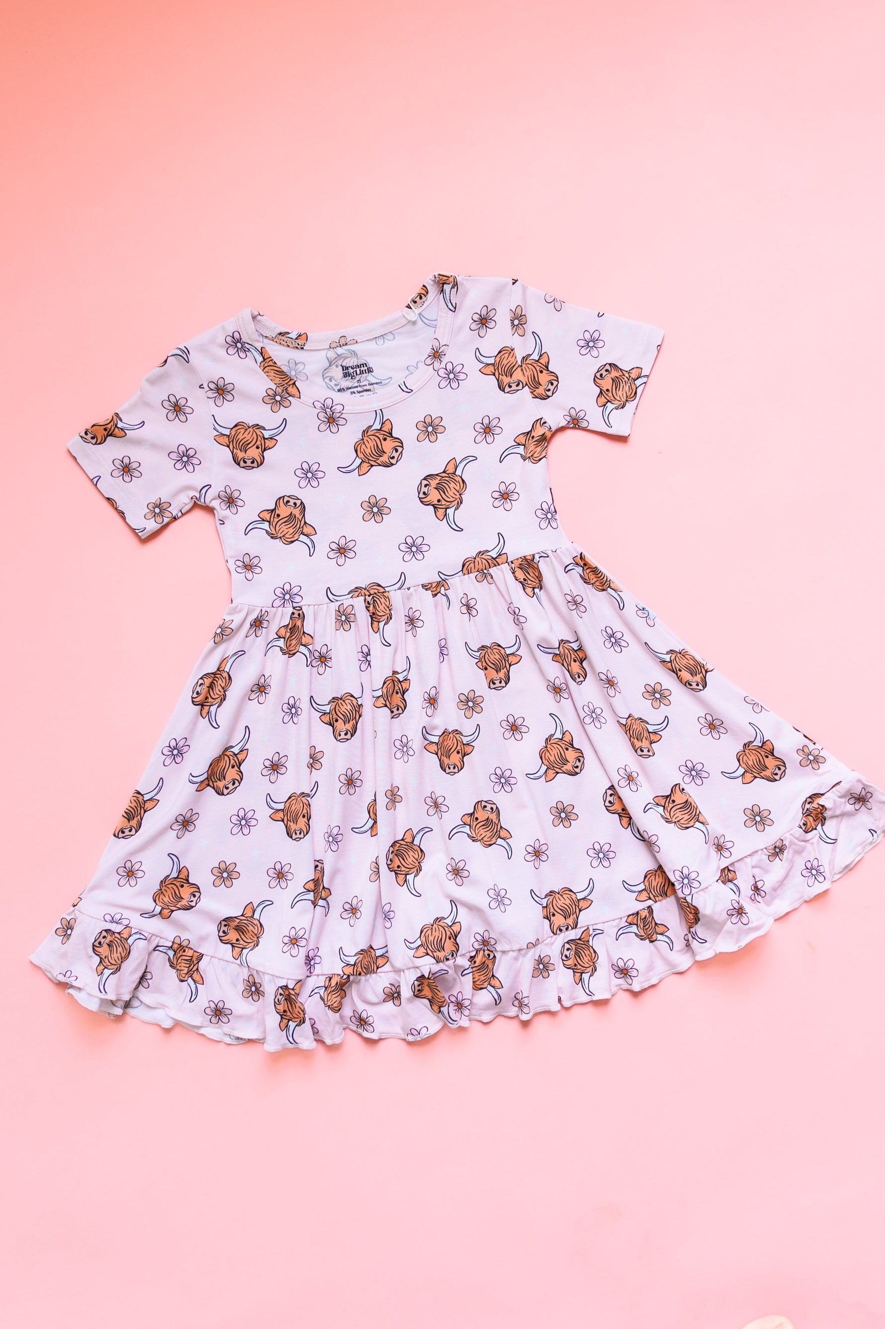 DREAM BIG LITTLE CO EXCLUSIVE HIGHLAND CUTIE DREAM RUFFLE DRESSEveretts Place