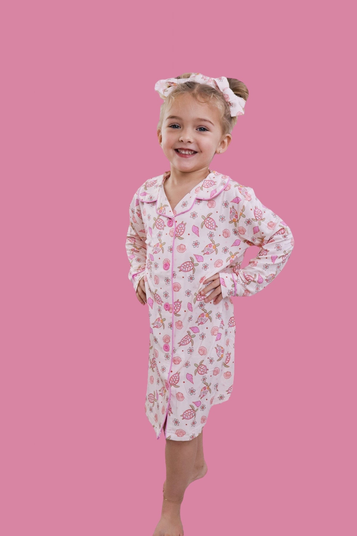 DREAM BIG LITTLE CO Exclusive Love Your Shell Girls Dream Gown Sea Turtle PatternEveretts Place