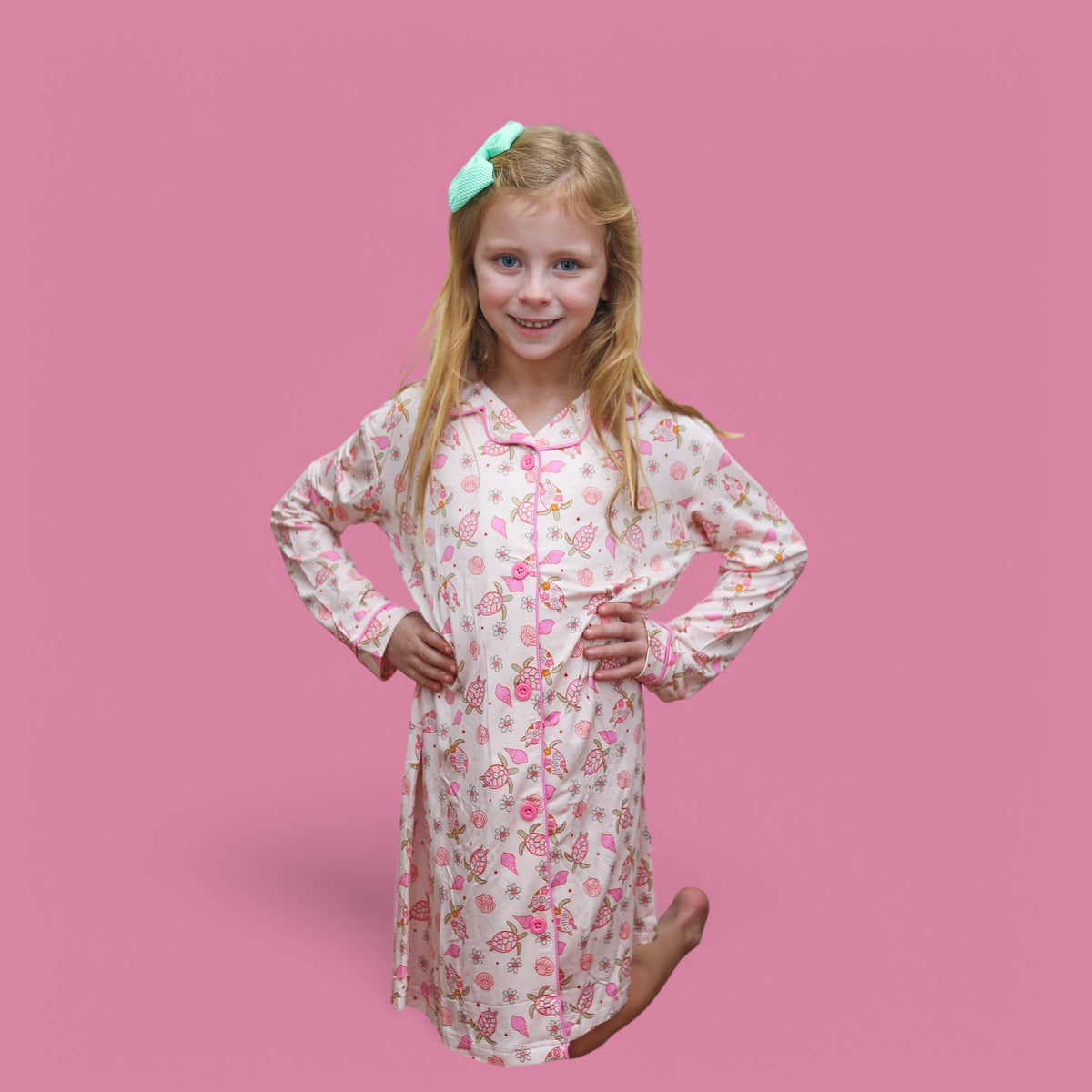 DREAM BIG LITTLE CO Exclusive Love Your Shell Girls Dream Gown Sea Turtle PatternEveretts Place