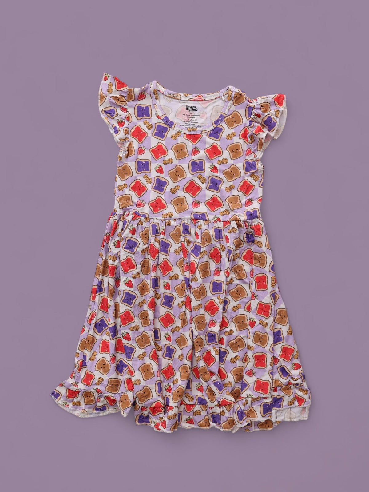 DREAM BIG LITTLE CO EXCLUSIVE PEANUT BUTTER JELLY TIME DREAM RUFFLE DRESSEveretts Place