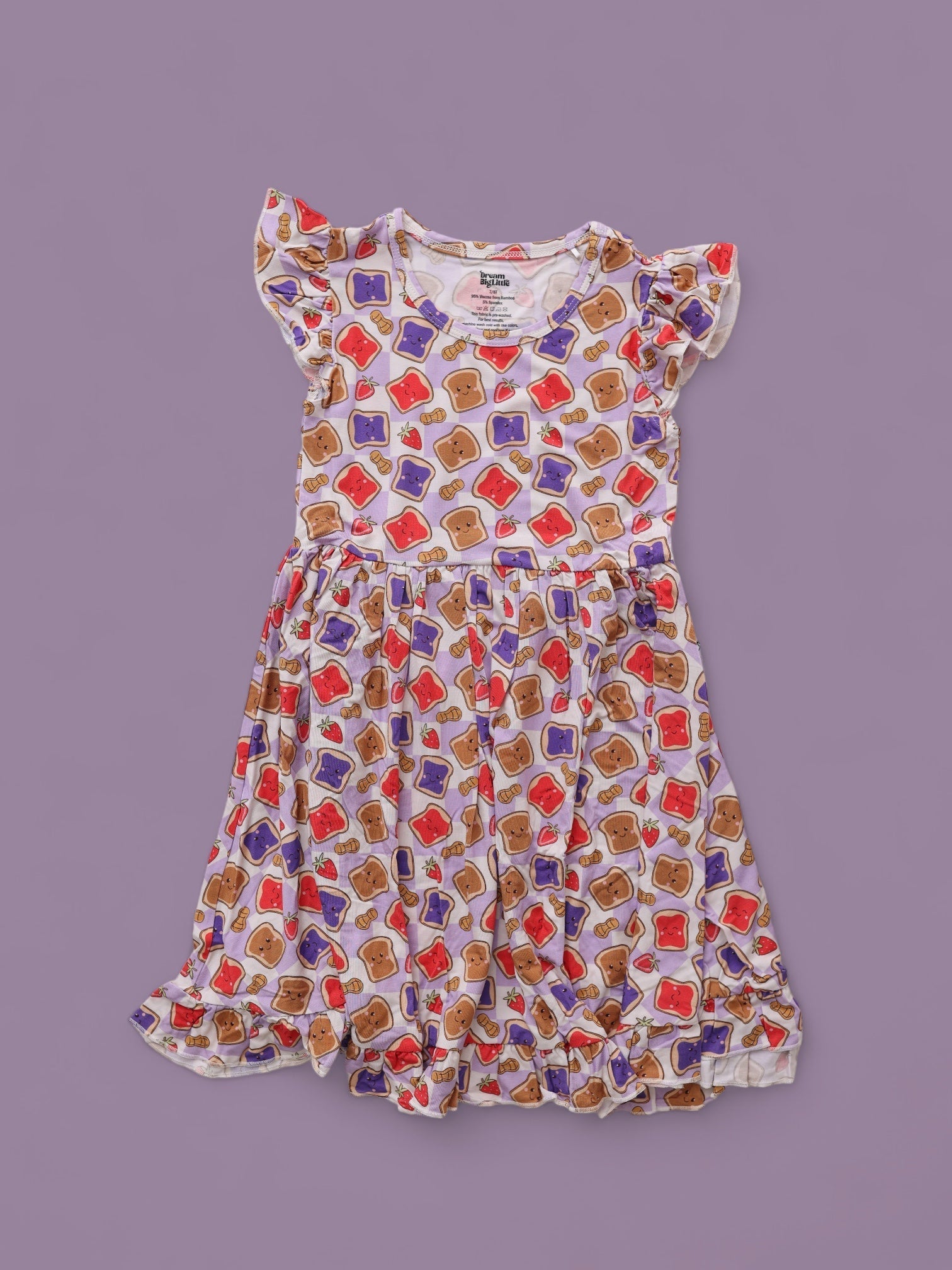 DREAM BIG LITTLE CO EXCLUSIVE PEANUT BUTTER JELLY TIME DREAM RUFFLE DRESSEveretts Place