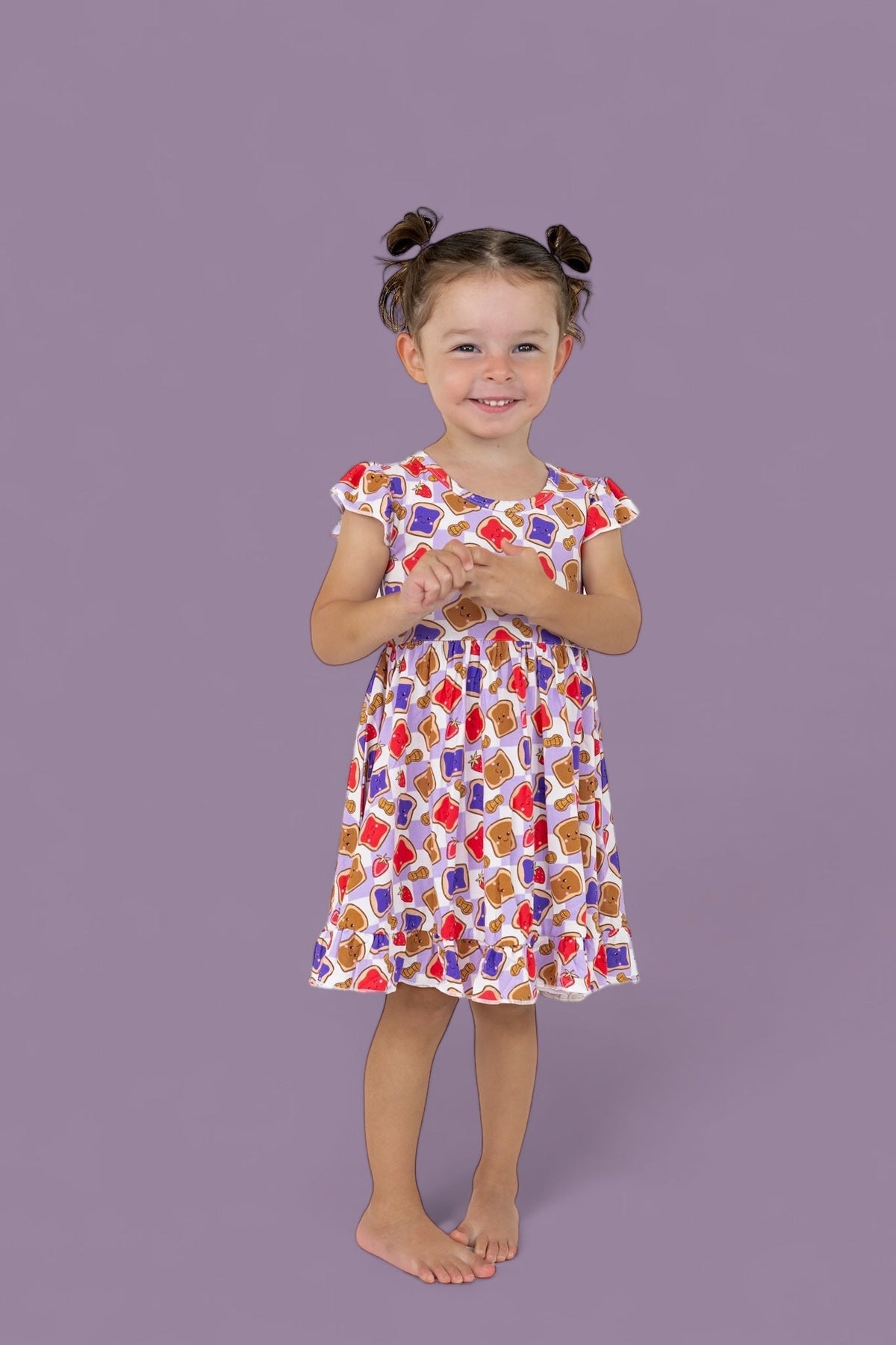 DREAM BIG LITTLE CO EXCLUSIVE PEANUT BUTTER JELLY TIME DREAM RUFFLE DRESSEveretts Place