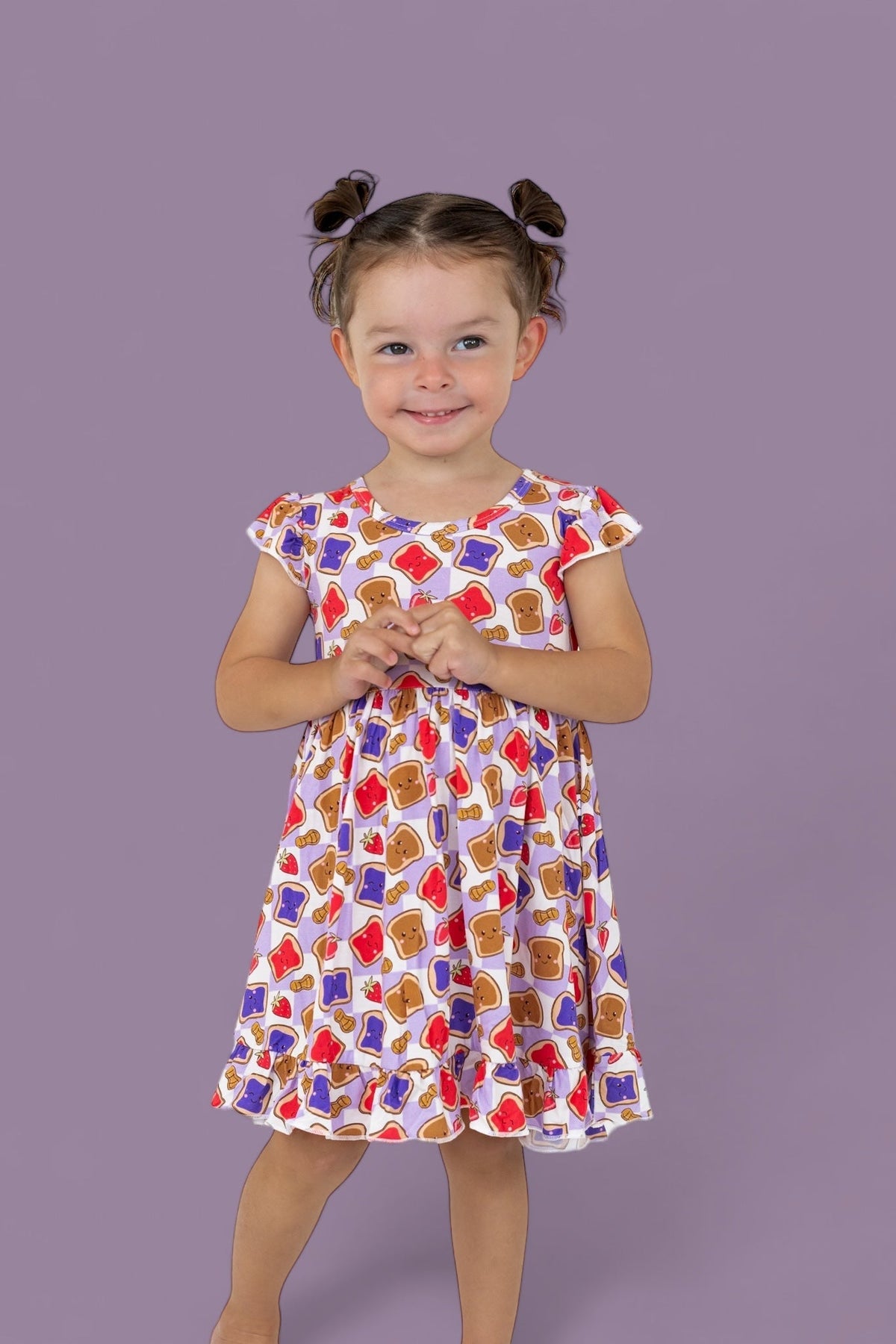 DREAM BIG LITTLE CO EXCLUSIVE PEANUT BUTTER JELLY TIME DREAM RUFFLE DRESSEveretts Place