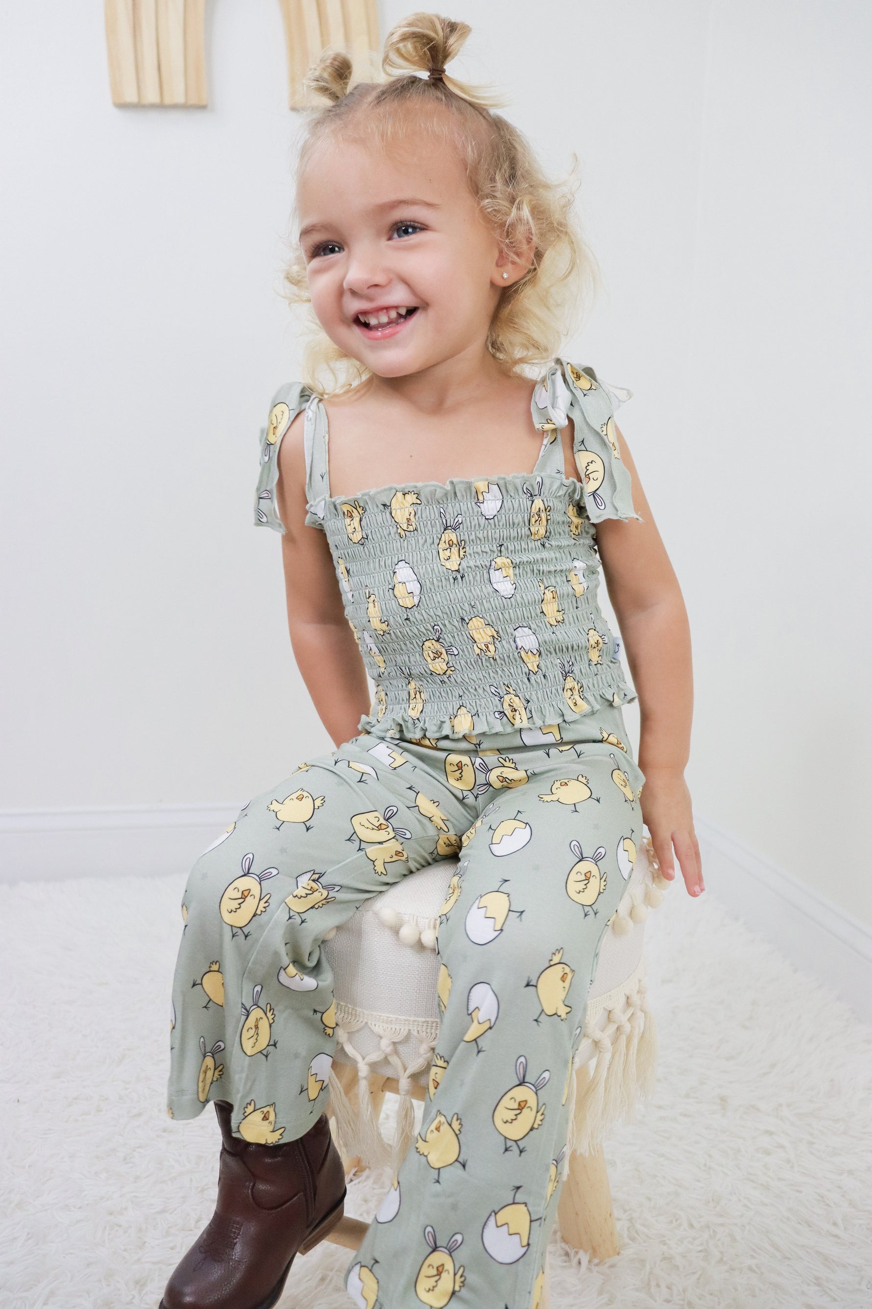 DREAM BIG LITTLE CO EXCLUSIVE PEEPIN' IT REAL DREAM SMOCKED FLARE SETEveretts Place