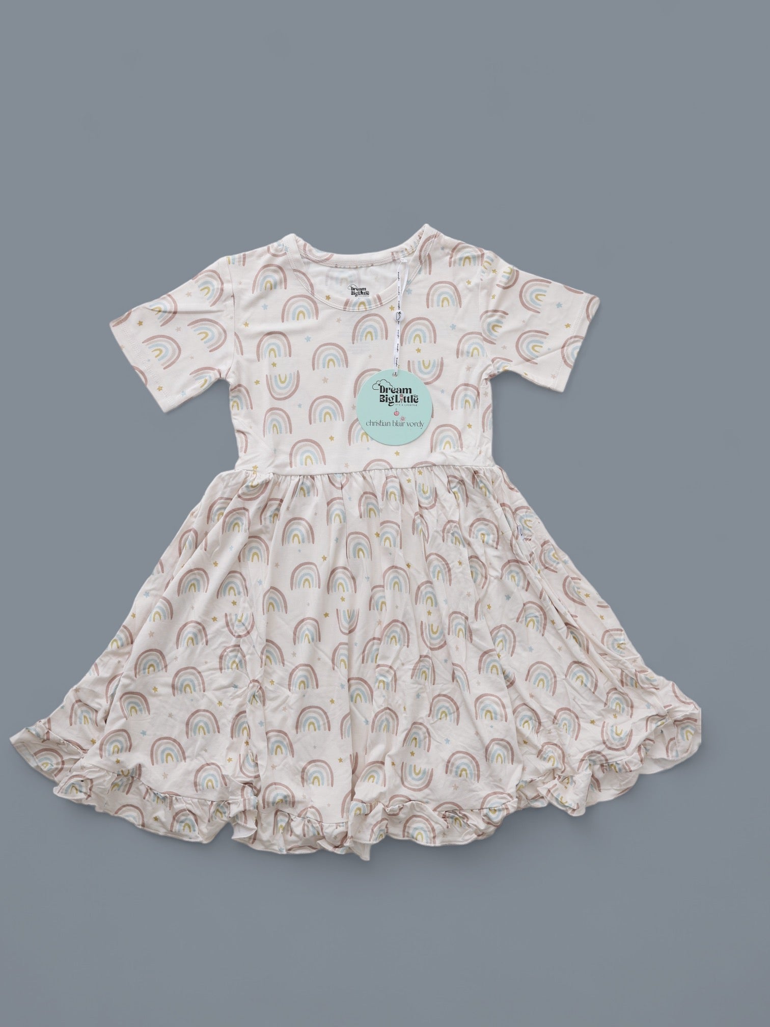 DREAM BIG LITTLE CO EXCLUSIVE RALEIGH'S RAINBOWS DREAM RUFFLE DRESSEveretts Place