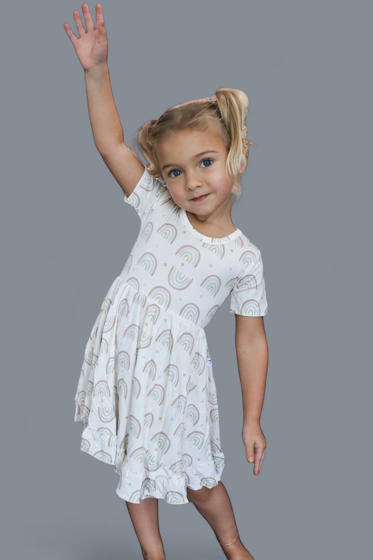 DREAM BIG LITTLE CO EXCLUSIVE RALEIGH'S RAINBOWS DREAM RUFFLE DRESSEveretts Place