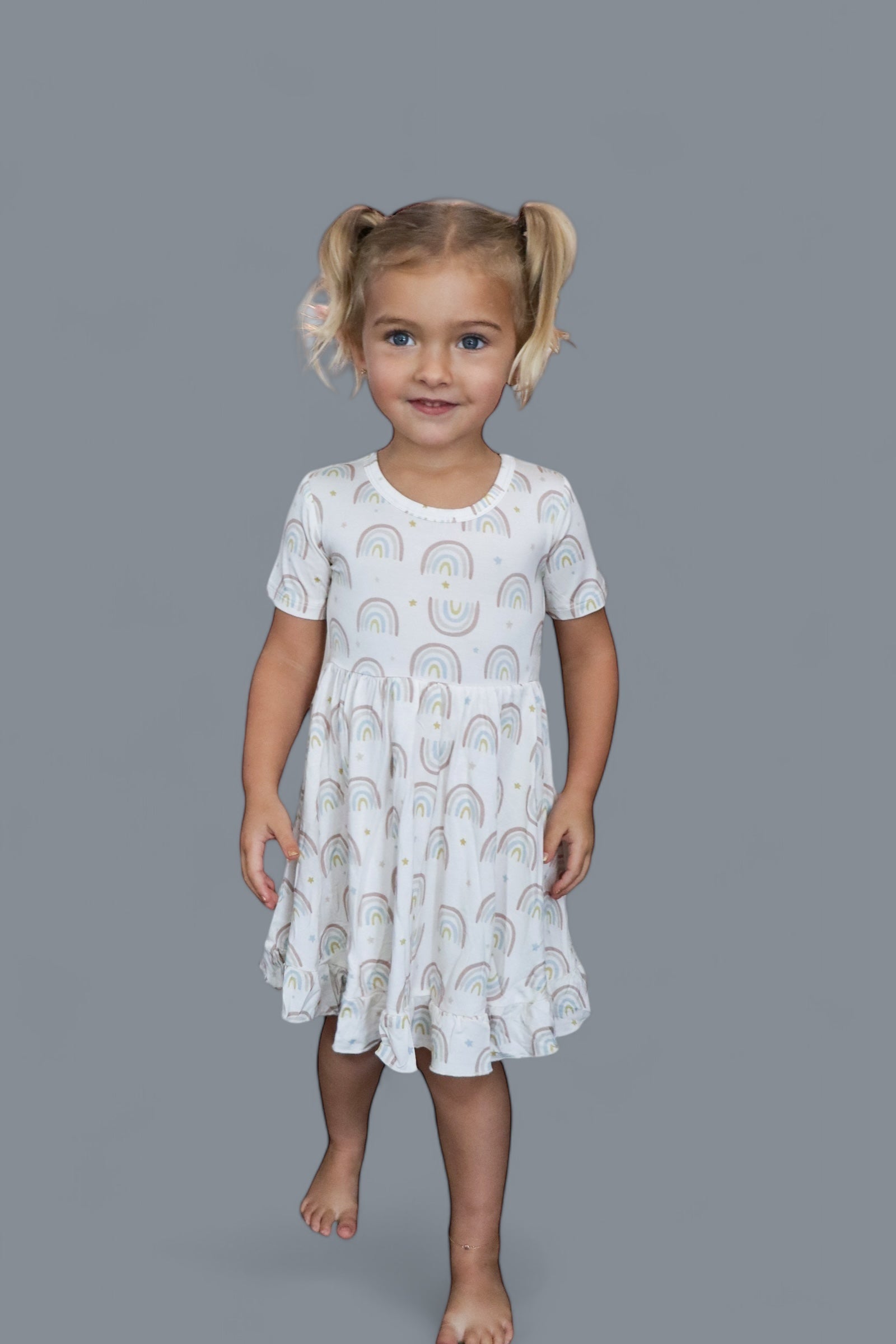 DREAM BIG LITTLE CO EXCLUSIVE RALEIGH'S RAINBOWS DREAM RUFFLE DRESSEveretts Place