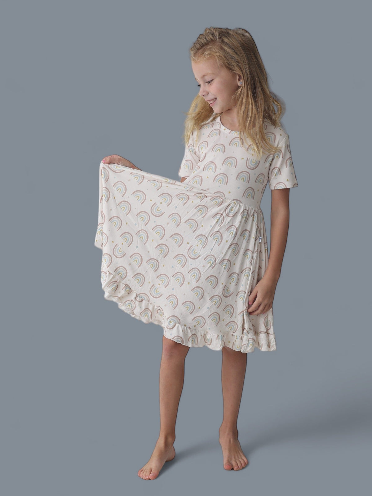 DREAM BIG LITTLE CO EXCLUSIVE RALEIGH'S RAINBOWS DREAM RUFFLE DRESSEveretts Place