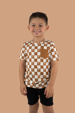DREAM BIG LITTLE CO EXCLUSIVE SANDY BEACH CHECKERS DREAM POCKET TEEEveretts Place