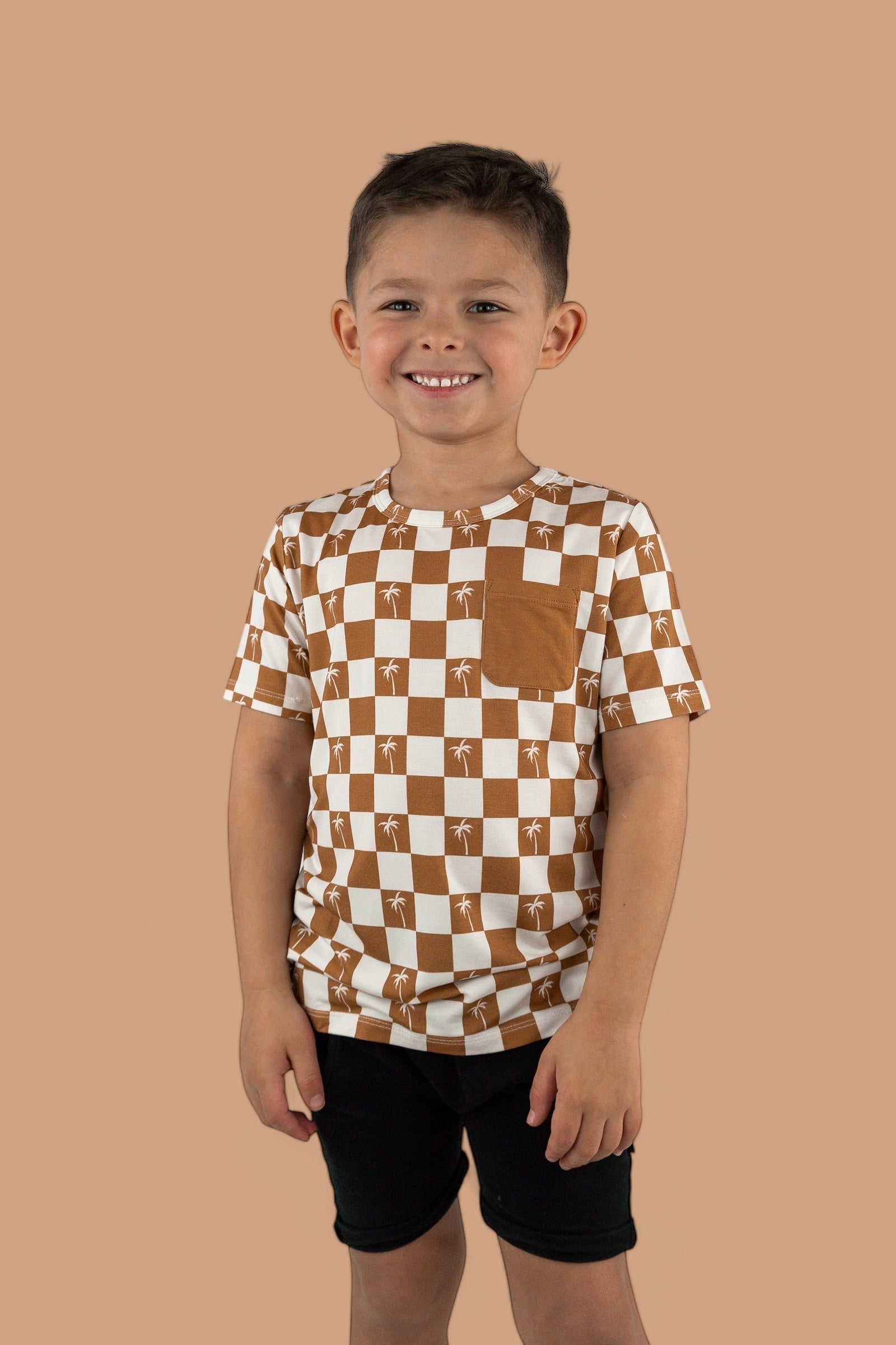 DREAM BIG LITTLE CO EXCLUSIVE SANDY BEACH CHECKERS DREAM POCKET TEEEveretts Place