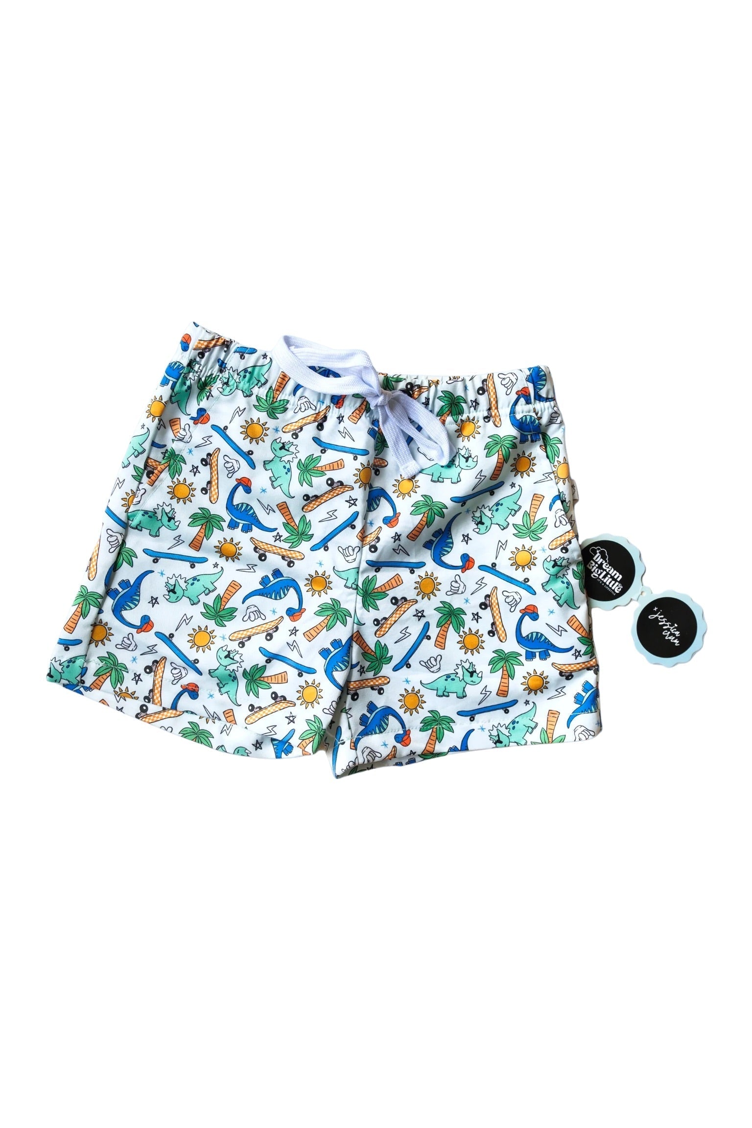 DREAM BIG LITTLE CO EXCLUSIVE SURF - O - SAURUS DREAM SWIM TRUNKSEveretts Place
