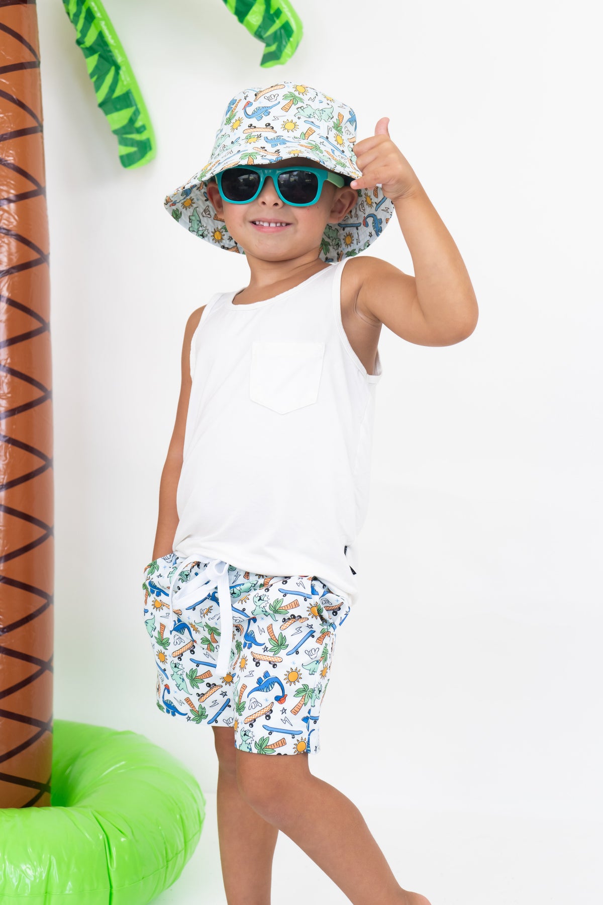DREAM BIG LITTLE CO EXCLUSIVE SURF - O - SAURUS DREAM SWIM TRUNKSEveretts Place