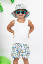 DREAM BIG LITTLE CO EXCLUSIVE SURF - O - SAURUS DREAM SWIM TRUNKSEveretts Place