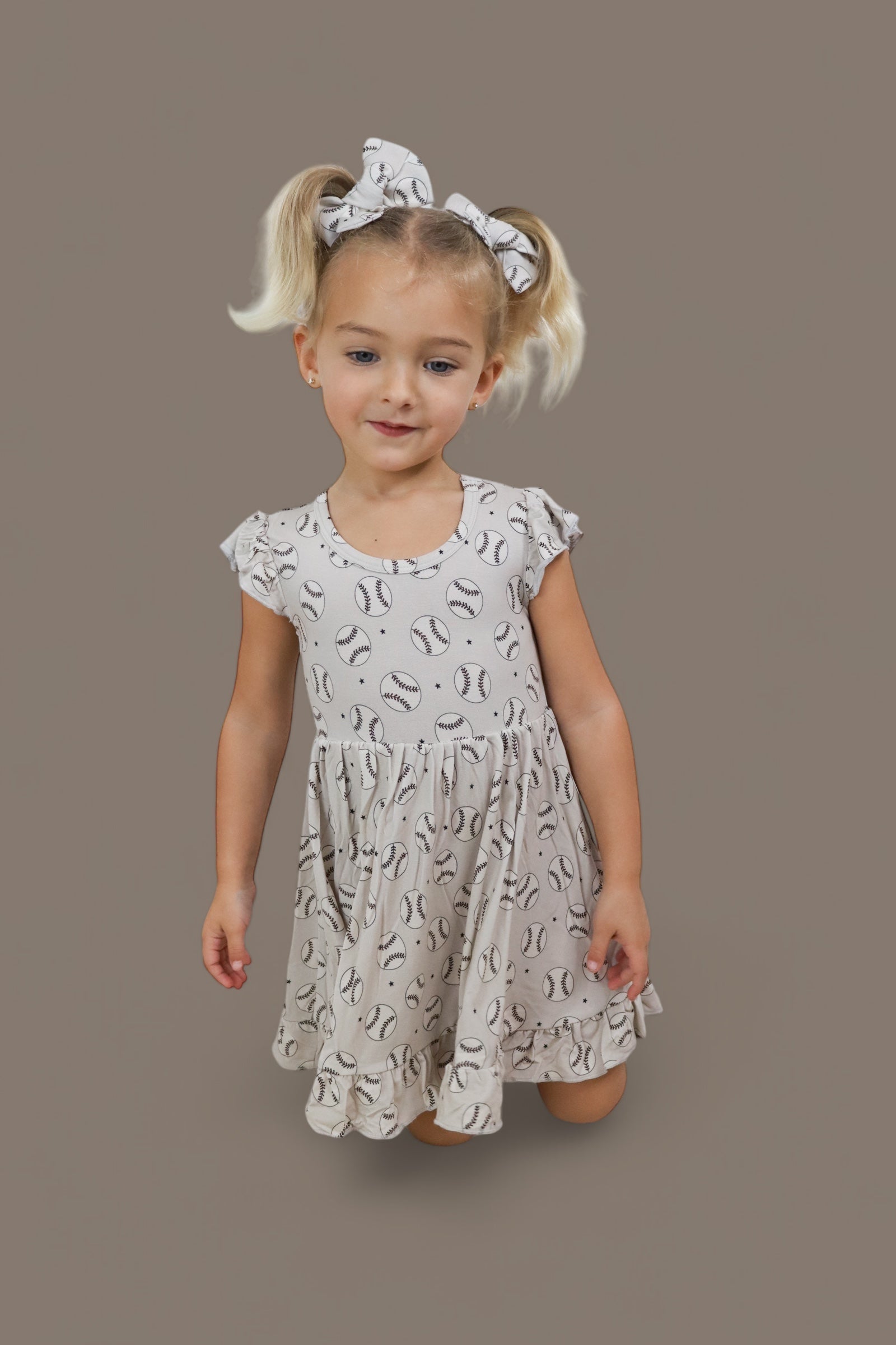 DREAM BIG LITTLE CO EXCLUSIVE SWING FOR THE STARS DREAM CAP SLEEVE RUFFLE DRESSEveretts Place