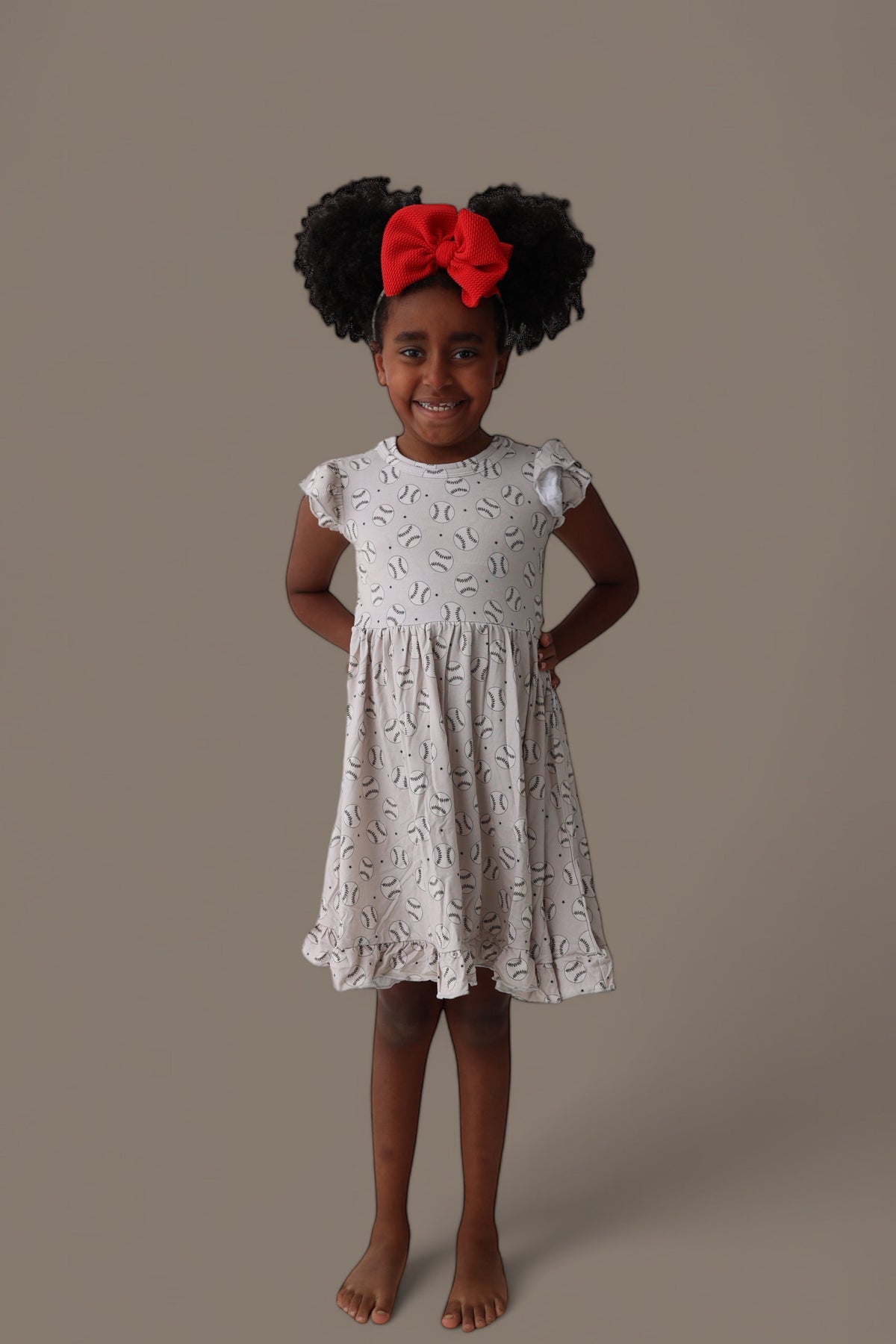 DREAM BIG LITTLE CO EXCLUSIVE SWING FOR THE STARS DREAM CAP SLEEVE RUFFLE DRESSEveretts Place