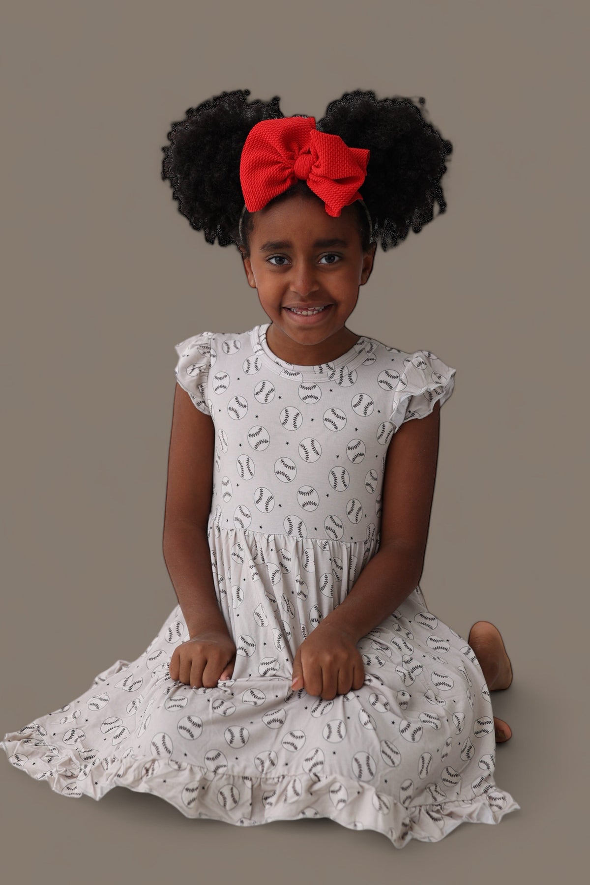 DREAM BIG LITTLE CO EXCLUSIVE SWING FOR THE STARS DREAM CAP SLEEVE RUFFLE DRESSEveretts Place