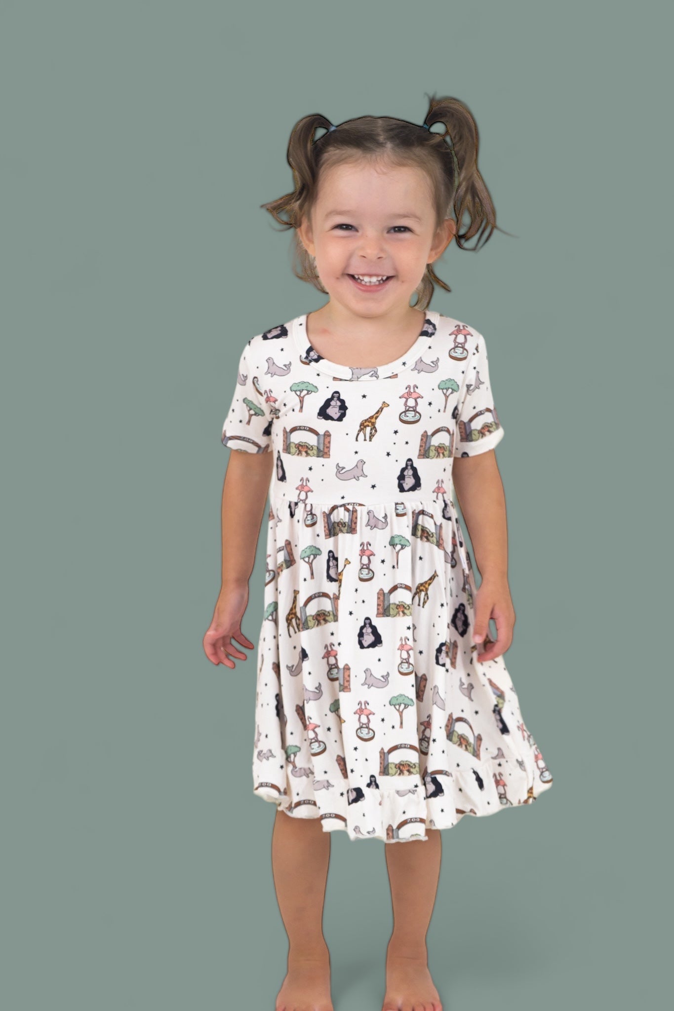 DREAM BIG LITTLE CO EXCLUSIVE ZOO ADVENTURES DREAM RUFFLE DRESSEveretts Place