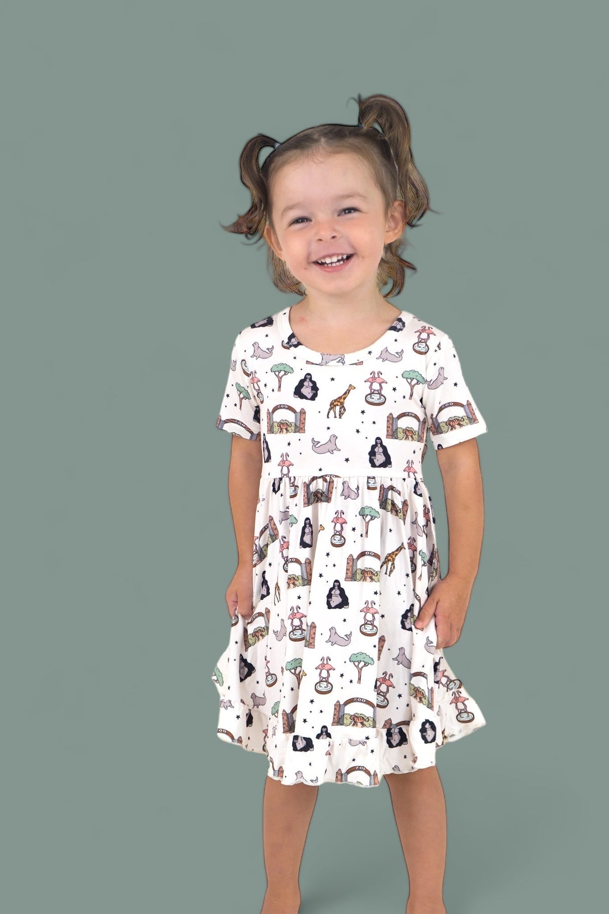 DREAM BIG LITTLE CO EXCLUSIVE ZOO ADVENTURES DREAM RUFFLE DRESSEveretts Place