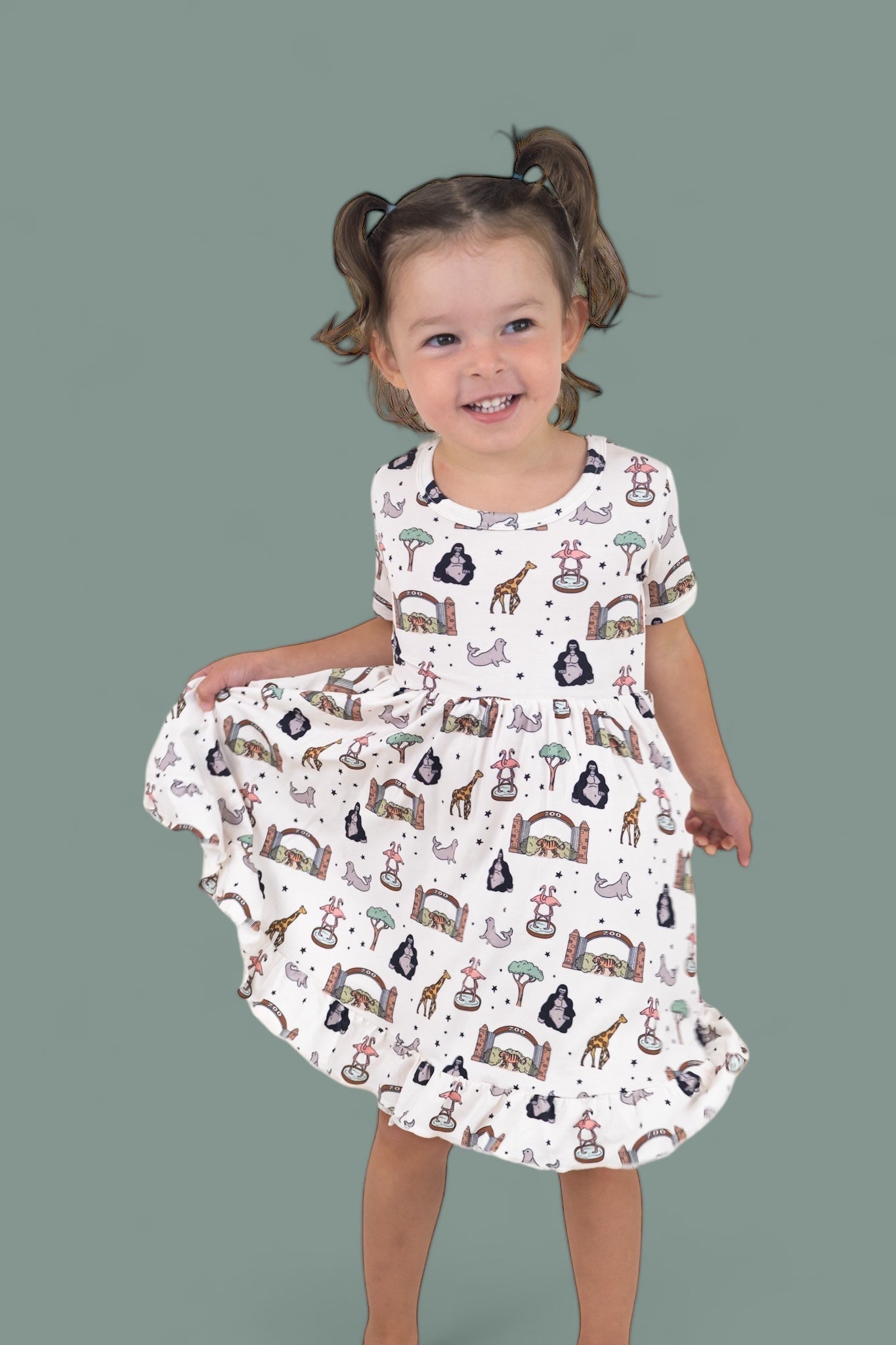 DREAM BIG LITTLE CO EXCLUSIVE ZOO ADVENTURES DREAM RUFFLE DRESSEveretts Place