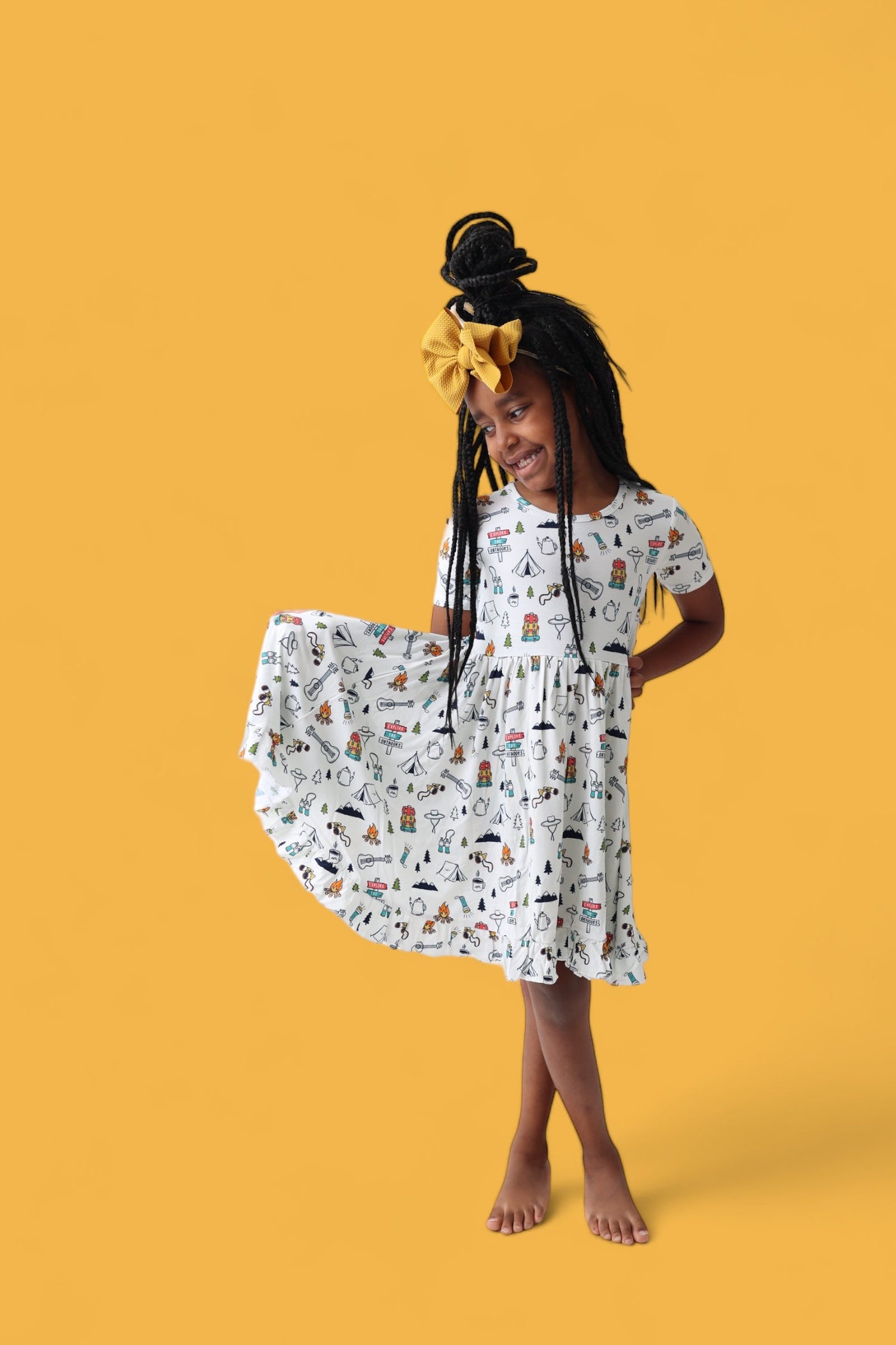 DREAM BIG LITTLE CO EXPLORE THE OUTDOORS DREAM RUFFLE DRESSEveretts Place