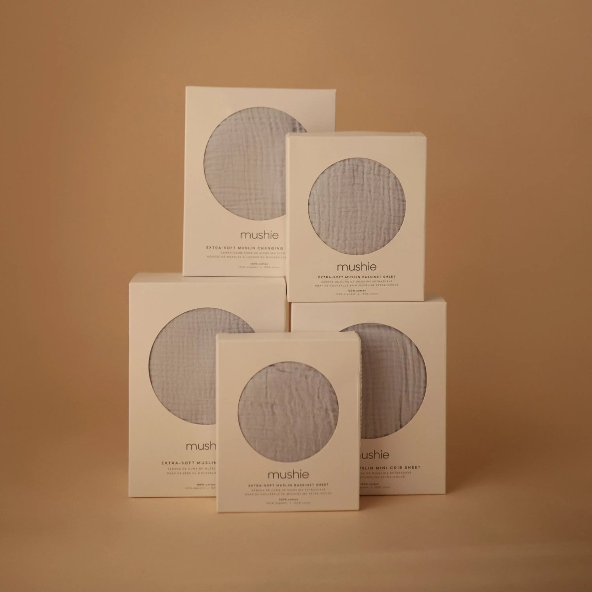 Mushie Extra Soft Bassinet Muslin Crib Sheet for Baby - 100 Percent Cotton Breathable Fabric - 