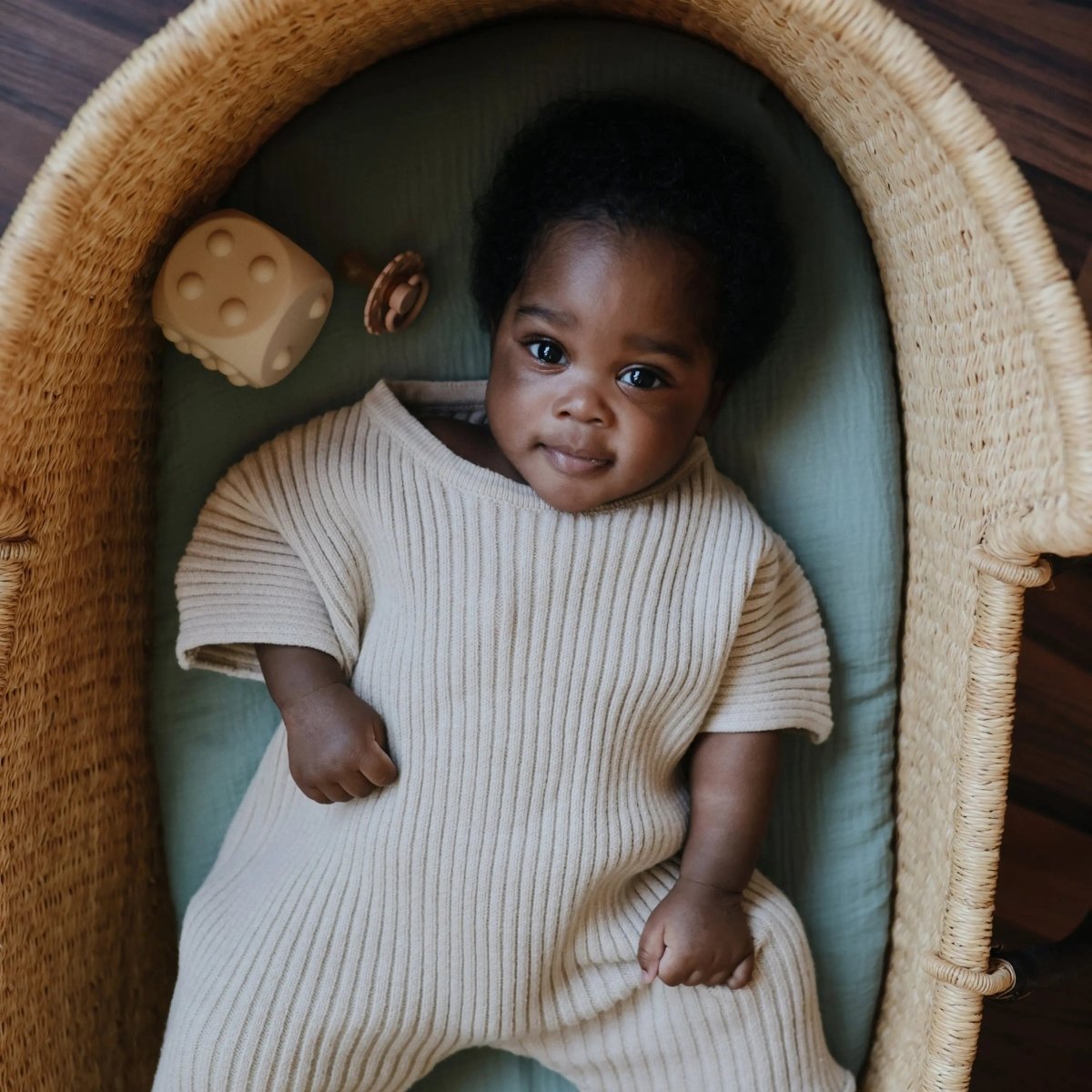 Mushie Extra Soft Bassinet Muslin Crib Sheet for Baby - 100 Percent Cotton Breathable Fabric - 