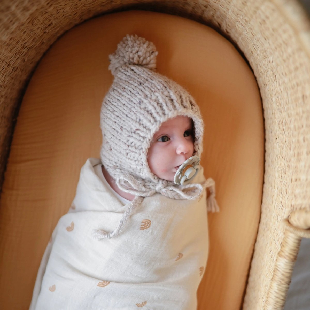 Mushie Extra Soft Bassinet Muslin Crib Sheet for Baby - 100 Percent Cotton Breathable Fabric - 