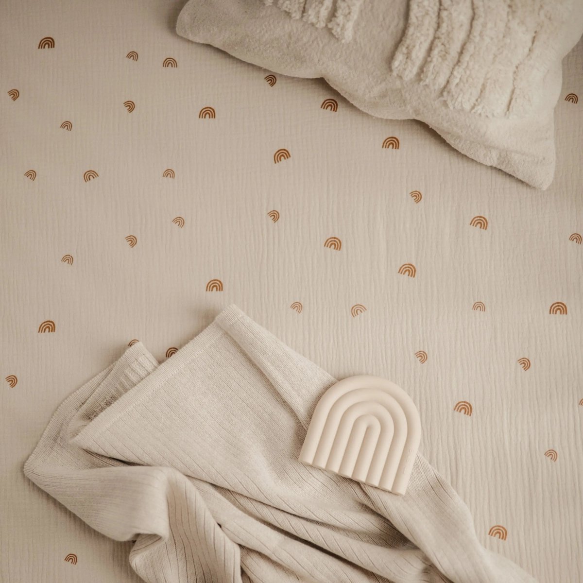 Mushie Extra Soft Bassinet Muslin Crib Sheet for Baby - 100 Percent Cotton Breathable Fabric - 