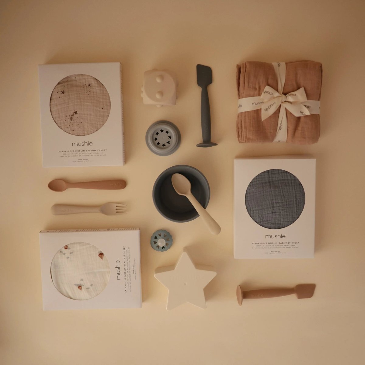 Mushie Extra Soft Bassinet Muslin Crib Sheet for Baby - 100 Percent Cotton Breathable Fabric - 