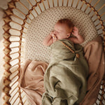 Mushie Extra Soft Bassinet Muslin Crib Sheet for Baby - 100 Percent Cotton Breathable Fabric - 