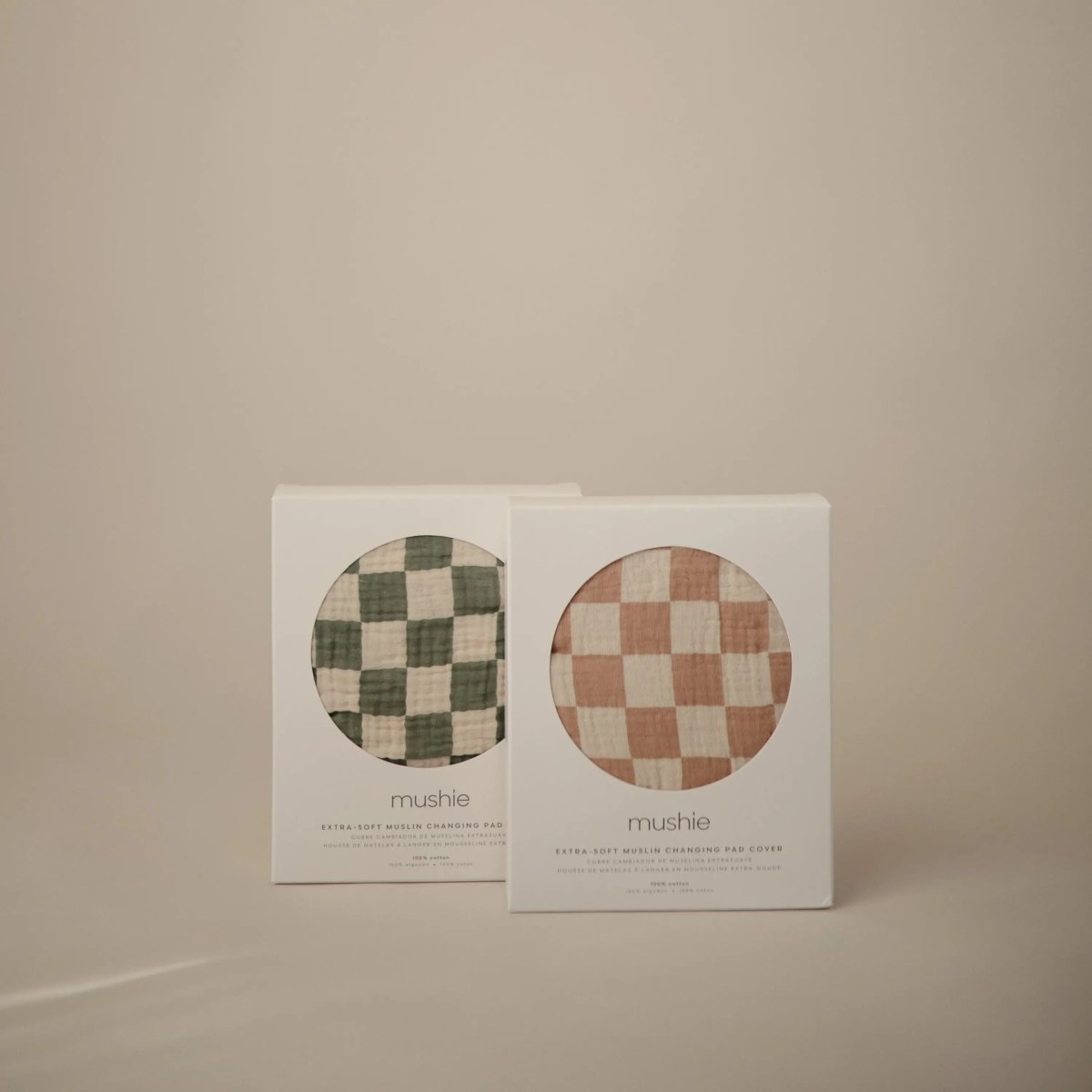 Mushie Extra Soft Muslin Changing Pad Cover 100 Percent Cotton Breathable and Cozy Design - Everetts Place Boutique - 