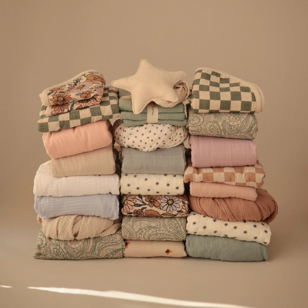 Mushie Extra Soft Muslin Changing Pad Cover 100 Percent Cotton Breathable and Cozy Design - Everetts Place Boutique - 