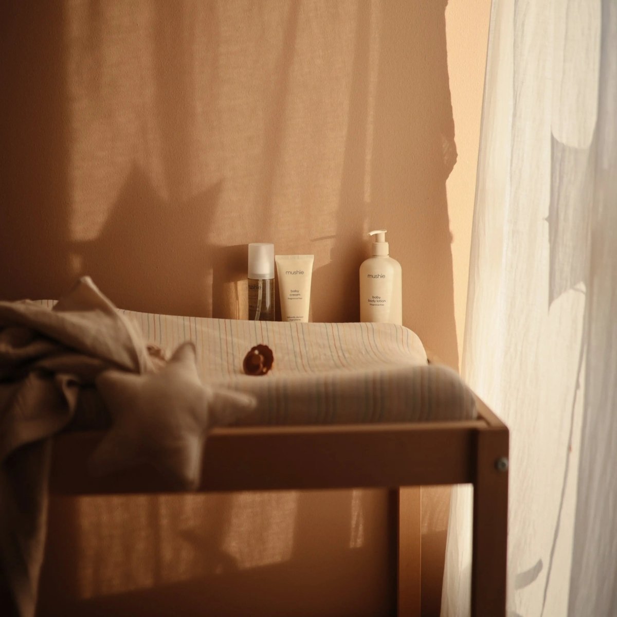 Mushie Extra Soft Muslin Changing Pad Cover 100 Percent Cotton Breathable and Cozy Design - Everetts Place Boutique - 