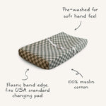 Mushie Extra Soft Muslin Changing Pad Cover 100 Percent Cotton Breathable and Cozy Design - Everetts Place Boutique - 