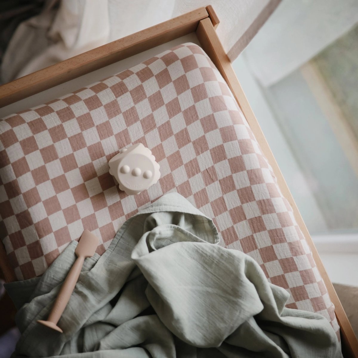 Mushie Extra Soft Muslin Changing Pad Cover 100 Percent Cotton Breathable and Cozy Design - Everetts Place Boutique - 