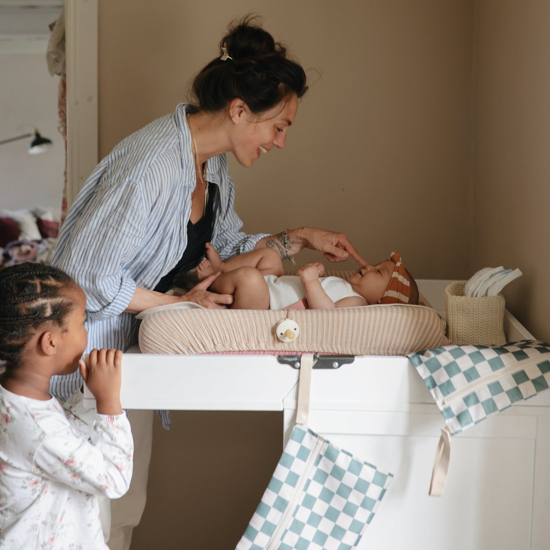 Mushie Extra Soft Muslin Changing Pad CoverEveretts Place