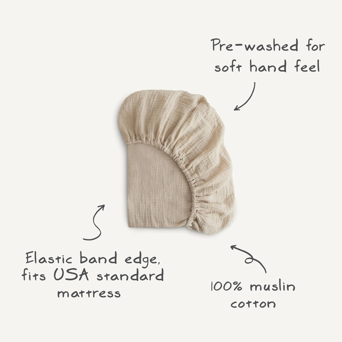 Mushie Extra Soft Muslin Crib Sheet - 2 Pack - 