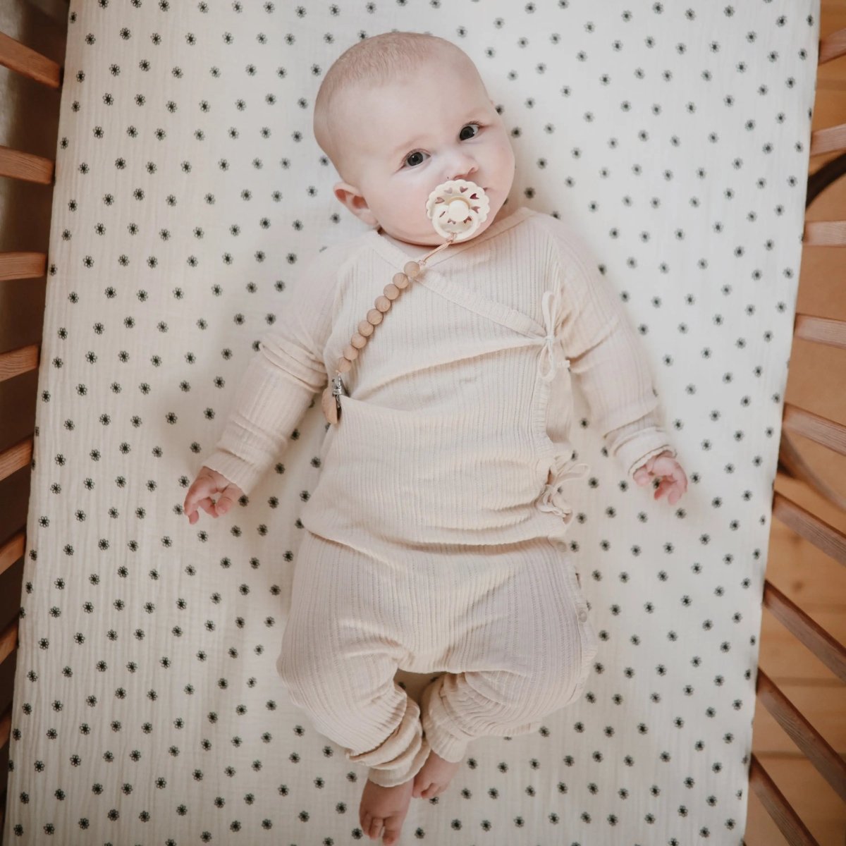Mushie Extra Soft Muslin Crib Sheet for Baby 100% Cotton Breathable and Cozy - 