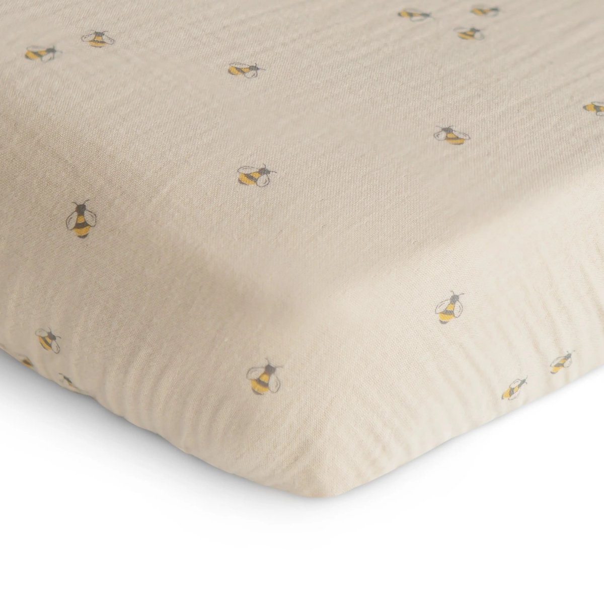 Mushie Extra Soft Muslin Crib Sheet for Baby 100% Cotton Breathable and Cozy - 